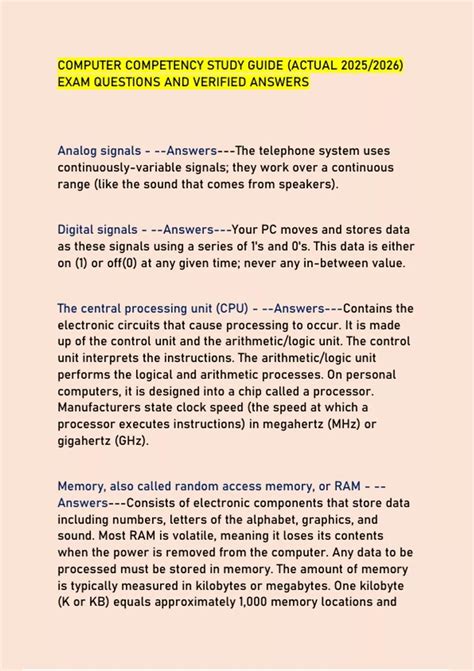 computer competency study guide oklahoma city university PDF