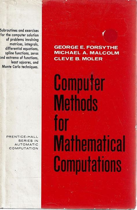 computer methods for mathematical computations Epub