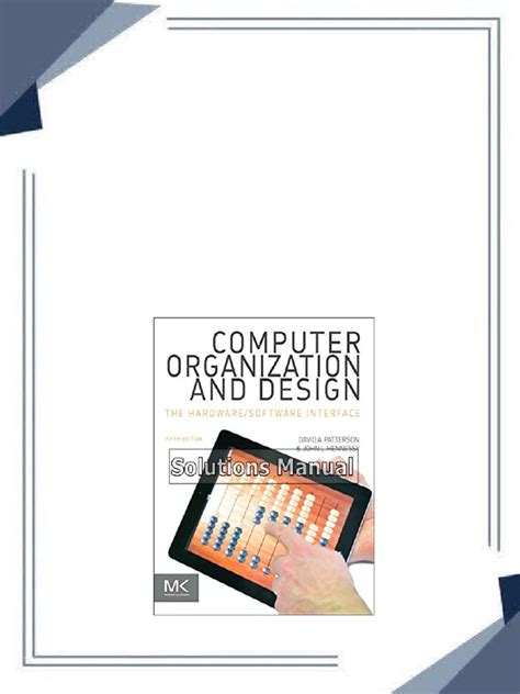 computer organization design david patterson solution manual Kindle Editon