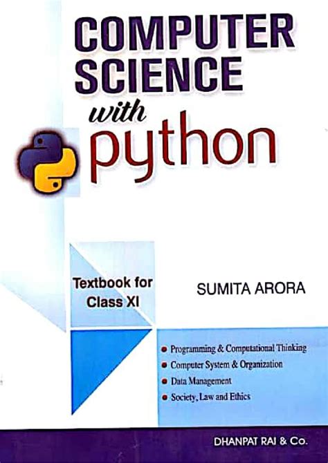 computer science with python by sumita arora class 11 solutions pdf Epub