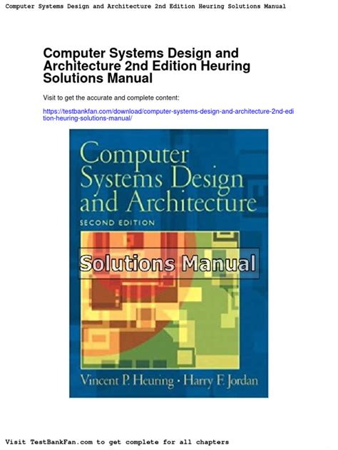 computer systems design and architecture 2nd edition solution manual Kindle Editon