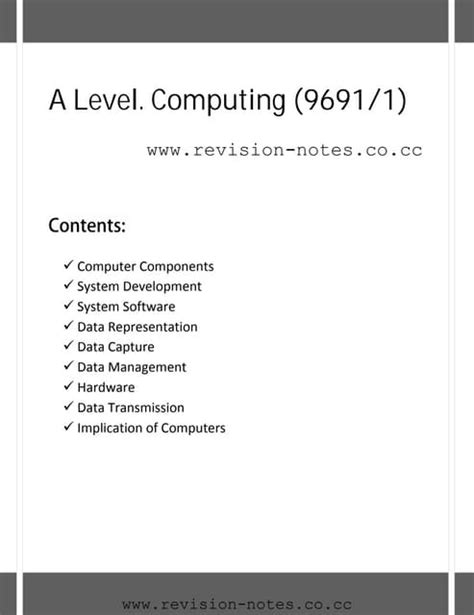 computing 9691 paper 1 notes Doc