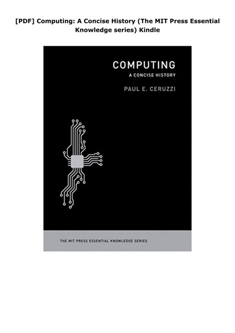 computing a concise history the mit press essential knowledge series Reader