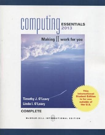 computing essentials 2013 complete edition by timothy Epub