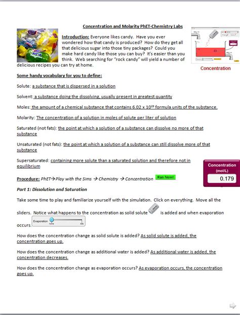 concentration and molarity phet chemistry labs answers key Doc