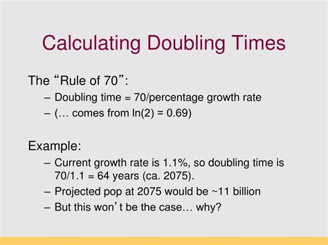 concept review: calculating doubling time