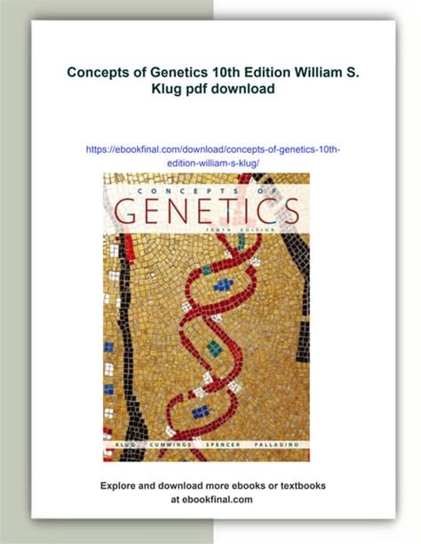 concepts of genetics 10th edition answer key Reader