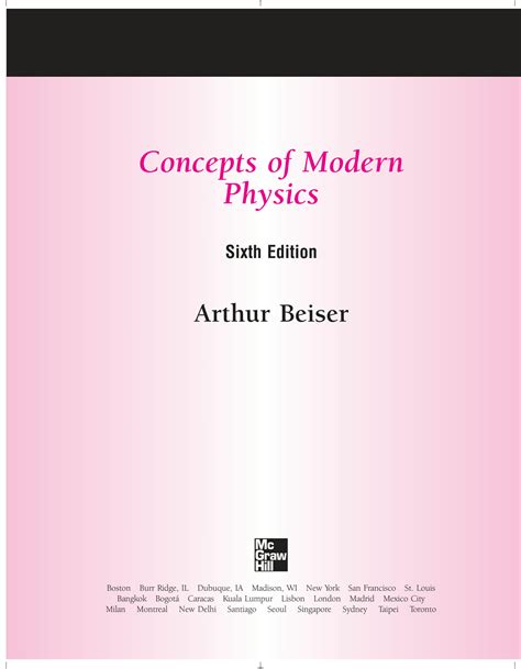 concepts of modern physics by arthur beiser 6th edition solution pdf Reader