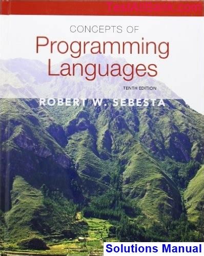 concepts of programming languages 10th edition solution manual pdf Kindle Editon