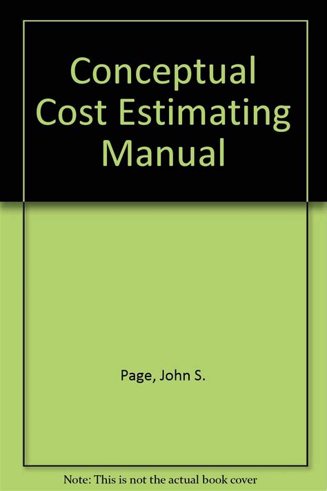 conceptual cost estimating manual Reader