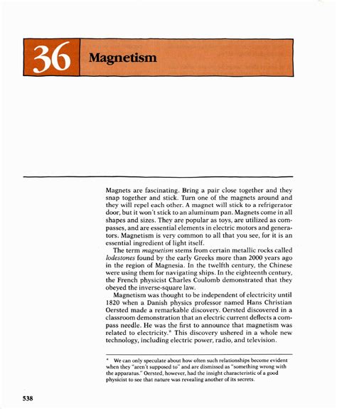 conceptual physics 36 magnetism Reader