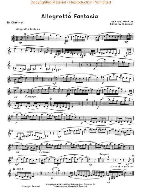concert and contest collection for bb clarinet solo part Reader