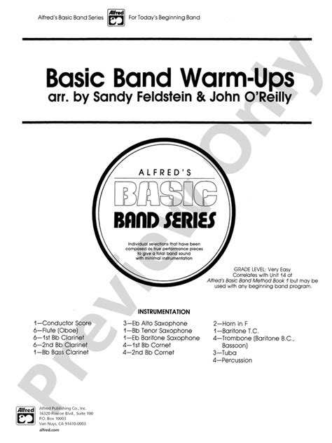 concert band warm ups PDF