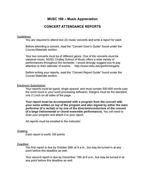 concert report term papers Epub