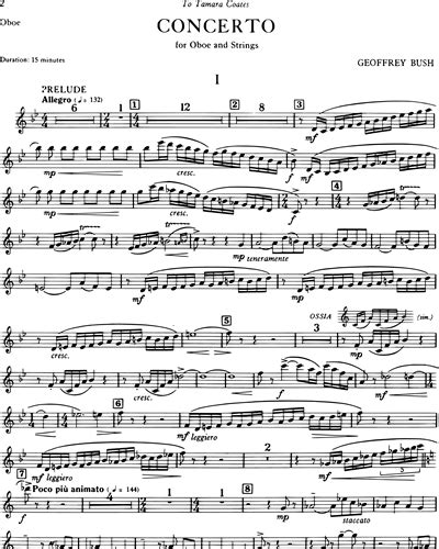 concerto for oboe and strings reduction for oboe and piano Doc