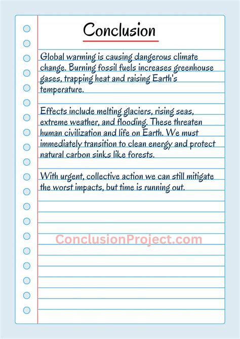 conclusion to global warming paper PDF