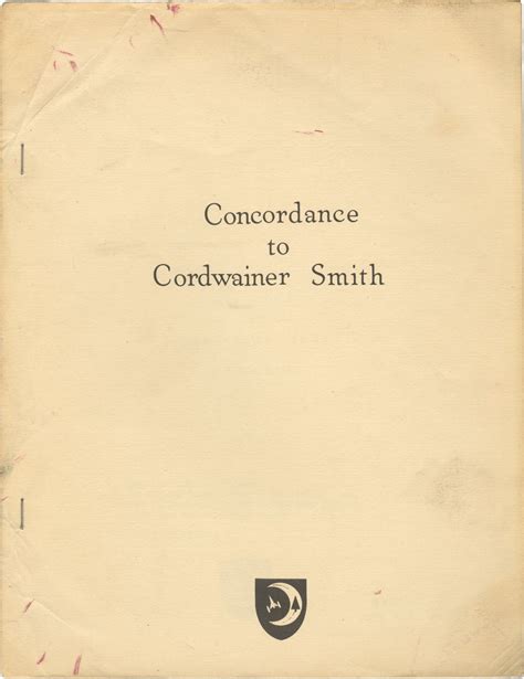 concordance to cordwainer smith Reader