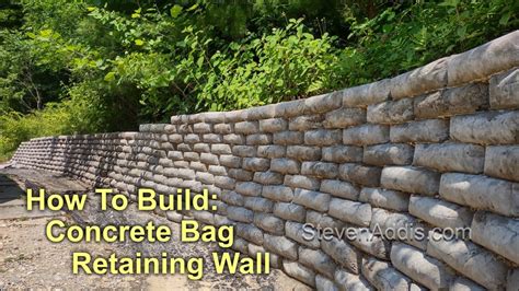 concrete bag retaining wall