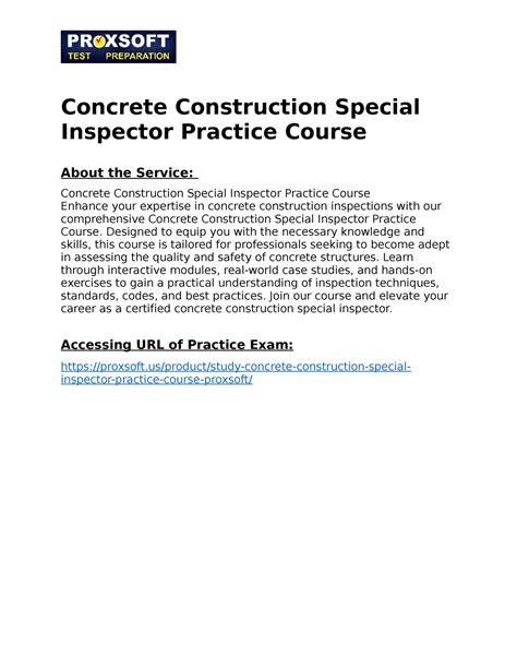 concrete construction special inspector exam questions Ebook PDF