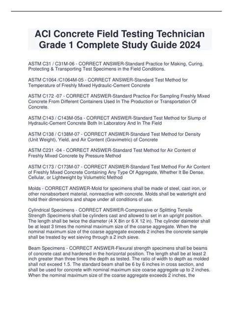 concrete field testing study guide Epub