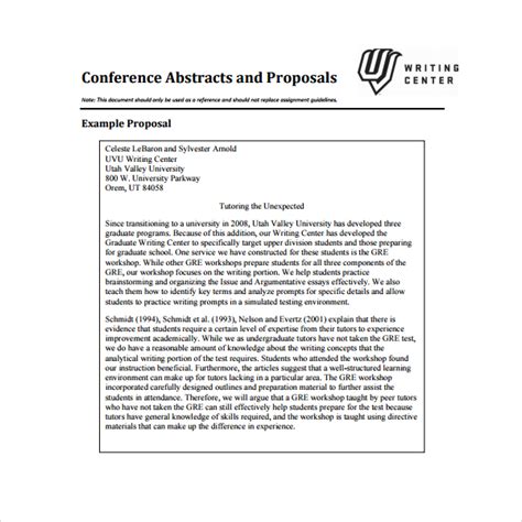 conference paper proposal example Reader