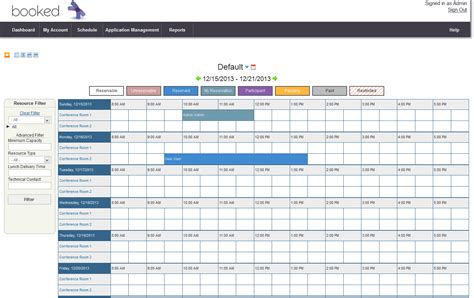 conference room scheduler template Reader