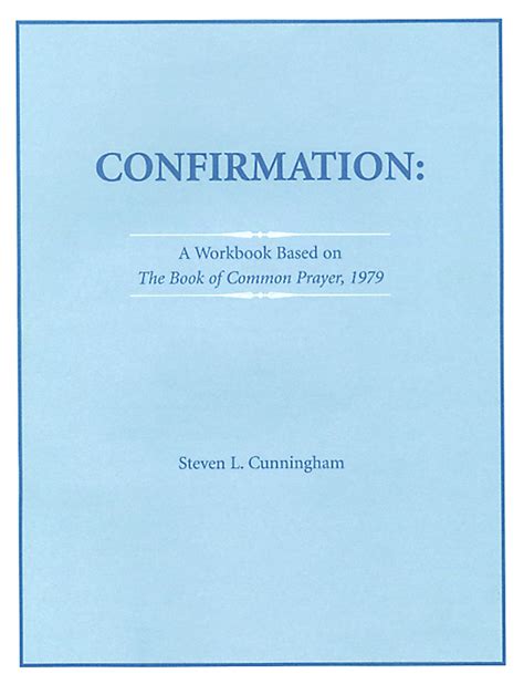 confirmation workbook based on the 1979 book of common prayer Kindle Editon