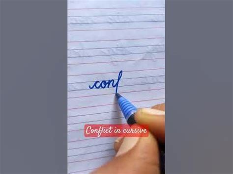 conflict in cursive