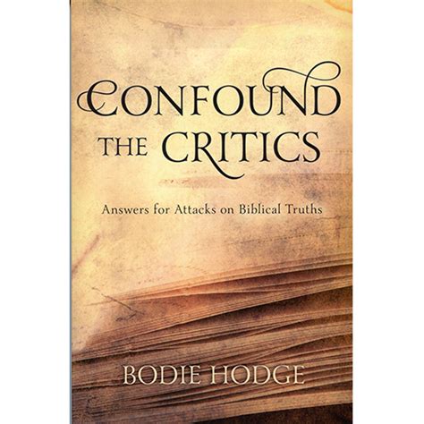 confound the critics answers for attacks on biblical truths Epub