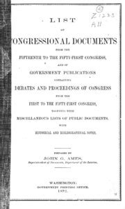 congressional documents fifteenth fifty first publications Doc