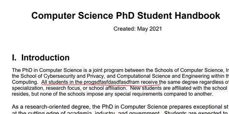 conputational science and engineering phd manual gatech