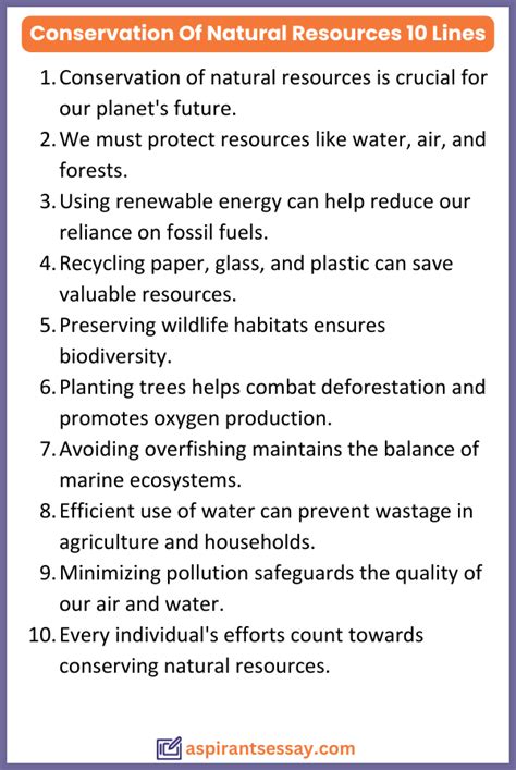 conservation and management of natural resources notes