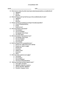 constitution test 7 th grade curriculum Epub