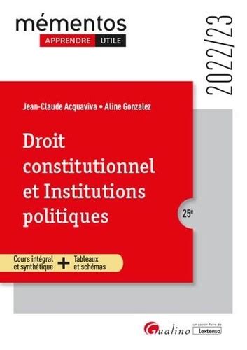 constitutionnel institutions politiques jean claude acquaviva Reader