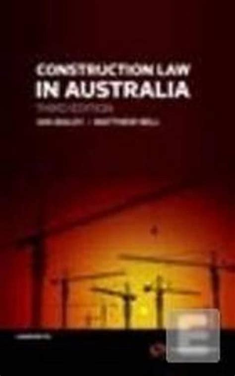 construction law in australia 3rd edition PDF