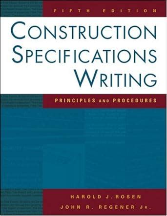 construction specifications writing principles and procedures PDF