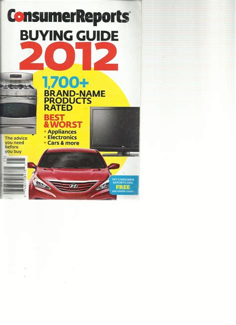 consumer reports buying guide 2012 Epub