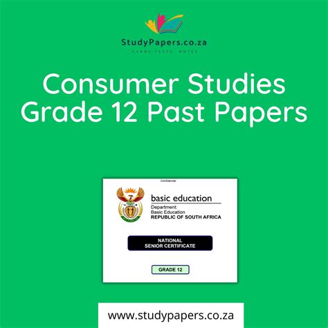 consumer studies grade 12 exam papers 2013 PDF