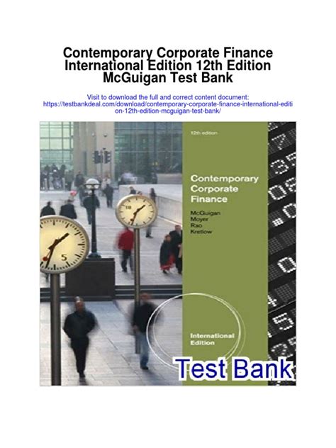 contemporary corporate finance international edition 12th ed Doc