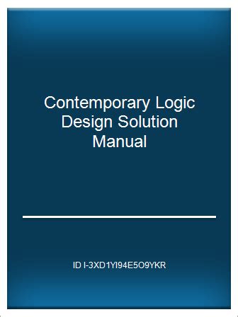 contemporary logic design 2nd edition solution manual Reader