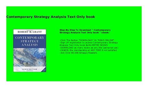 contemporary strategy analysis text only Epub