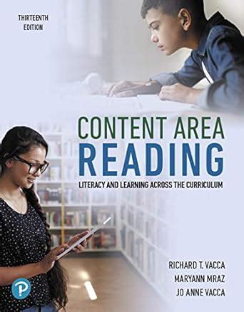 content area reading literacy and learning across the curriculum Reader