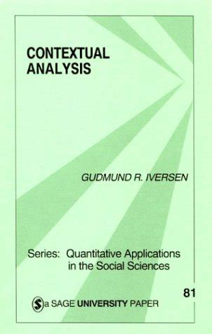 contextual analysis quantitative applications in the social sciences Doc