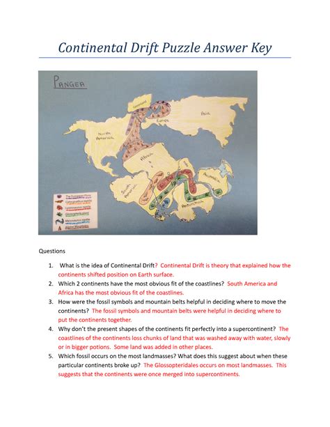 continental drift study guide answer key Reader