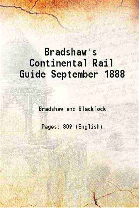 continental rail guide bradshaw Kindle Editon