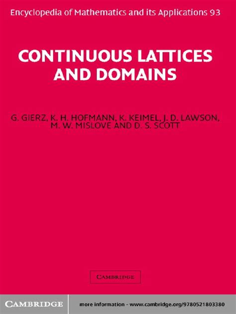 continuous lattices and domains continuous lattices and domains PDF