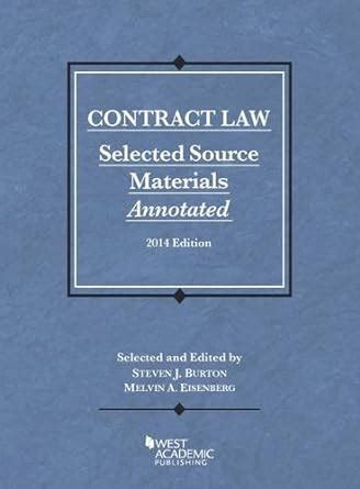 contract law selected source materials annotated selected statutes PDF