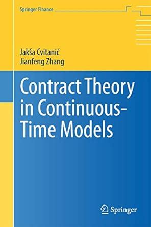 contract theory in continuous time models springer finance PDF