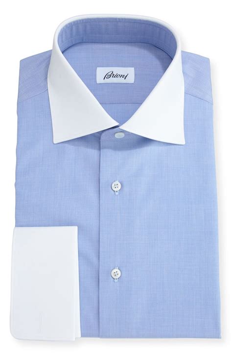 contrast collar dress shirt