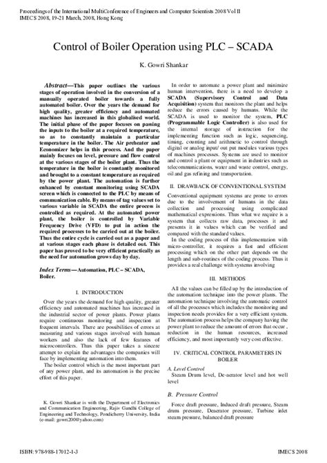 control of boiler operation using plc a scada Epub